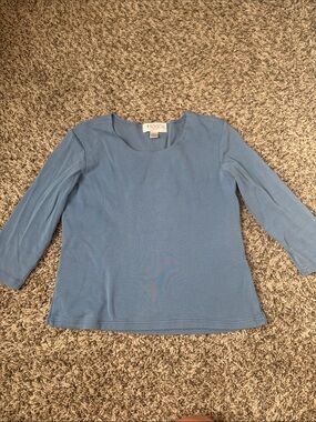 Annex Blue Long Sleeve Crewneck Tee